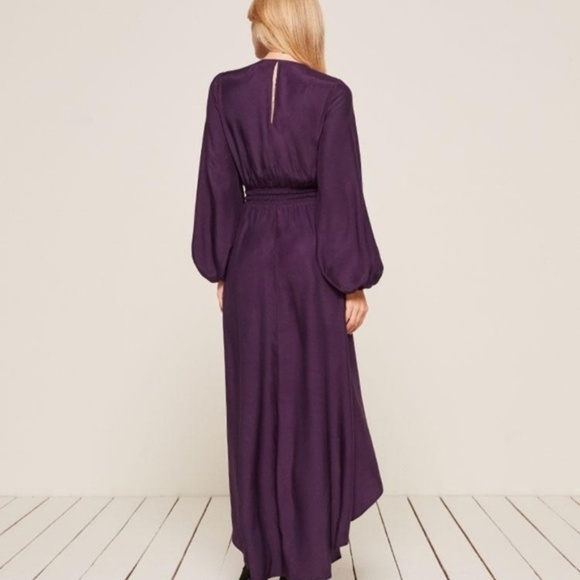 Reformation Rosalina Dress in Aubergine size M - Picture 3 of 8